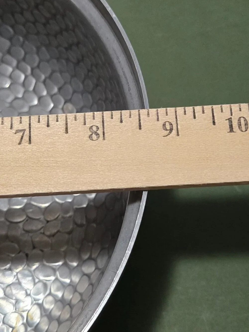 Vintage Aluminum Hammered Finish Pot w/Lid